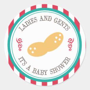 Little Peanut Circus Baby Shower Stickers