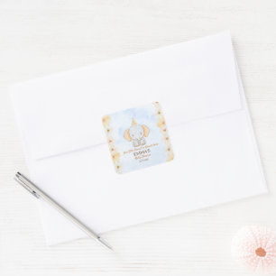 Little Peanut Dreams - Elephant Baby Shower Quadratischer Aufkleber