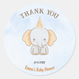 Little Peanut Dreams - Elephant Baby Shower Runder Aufkleber