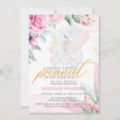 Little Peanut Elegante Mädchendusche Einladung (Vorderseite)