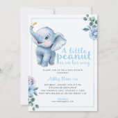 Little Peanut Elephant Baby Shower Invitation - Cu Einladung (Vorderseite)