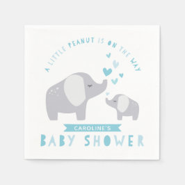 Little Peanut Elephant | Babydusche | Blau Serviette