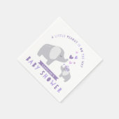 Little Peanut Elephant | Babydusche | LILA Serviette (Ecke)
