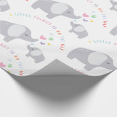 Little Peanut Elephant | Babydusche | Regenbogen Geschenkpapier (Ecke)