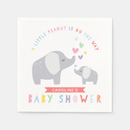 Little Peanut Elephant | Babydusche | Regenbogen Serviette