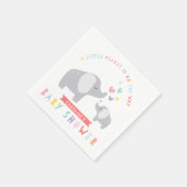 Little Peanut Elephant | Babydusche | Regenbogen Serviette (Ecke)
