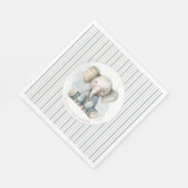 Little Peanut Elephant Blue Striping Baby Dusche Serviette (Ecke)