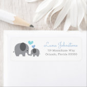 Little Peanut Elephant Mommy & Baby Rücksendeadres (Insitu)