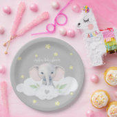 Little Peanut Gender Neutral Baby Duwer Elephant Pappteller (Party)