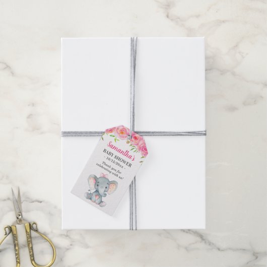 Little Peanut Pink Elephant Baby Girl Duwer Gefall Geschenkanhänger (Mit Garn)