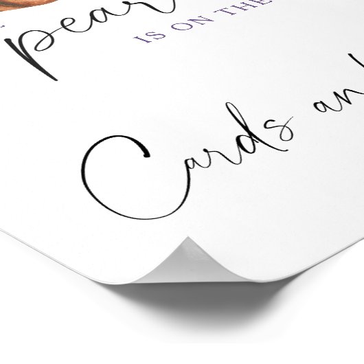 Little Pearl baby shower Cards and gifts Poster (Ecke)