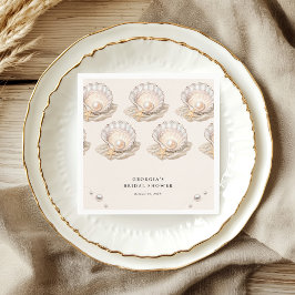 Little Pearl Beach Ocean Seashell Girl Babydusche Serviette