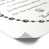 Little Pearl Black Coquette Bow Advice for Baby Poster (Ecke)