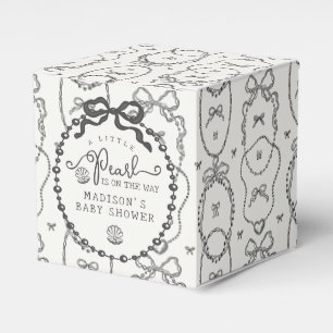 Little Pearl Black Coquette Bow Baby Dusche Geschenkschachtel