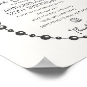 Little Pearl Black Coquette Bow Bday Time Kapsel Poster (Ecke)