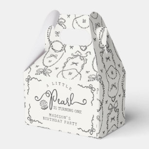 Little Pearl Black Coquette Bow Geburtstagsparty Geschenkschachtel