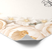 Little Pearl Bow Floral Baby Shower Begrüßung Poster (Ecke)