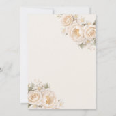 Little Pearl Bow Floral Baby Shower Einladung (Rückseite)