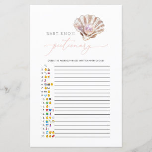 Little Pearl Emoji Pictionary Baby Showspiel