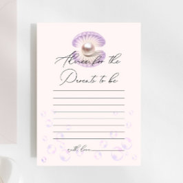 Little Pearl Lila Muschel Baby Shower Advice Game