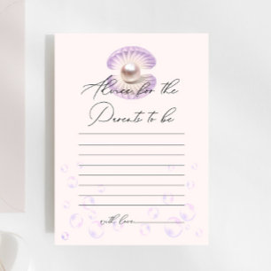 Little Pearl Lila Muschel Baby Shower Advice Game