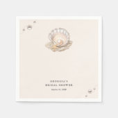 Little Pearl Ocean Beach Seashell Girl Babydusche Serviette (Vorderseite)