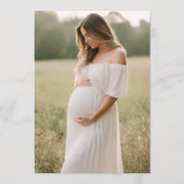 Little Pearl on the Way Photo Baby Shower Einladung (Rückseite)