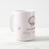 Little Pearl Seashells Diamonds Dots Baby Shower Kaffeetasse (Vorderseite Links)