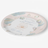Little Pearl Seashells Ocean Beach Baby Dusche Pappteller (Schrägansicht)