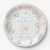 Little Pearl Seashells Ocean Beach Baby Dusche Pappteller (Vorderseite)