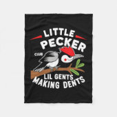 Little Pecker Club Lil Gents Making Dents Retro Wo Fleecedecke (Vorderseite)