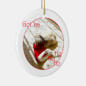 Little Pekingese Grabs Santa Keramikornament (Rechts)