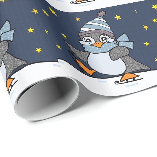 Little Penguin Geschenkpapier (Rolleneckpunkt)