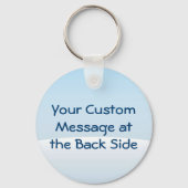 Little Penguin Getting a Snow Ball Keychain Schlüsselanhänger (Rückseite)