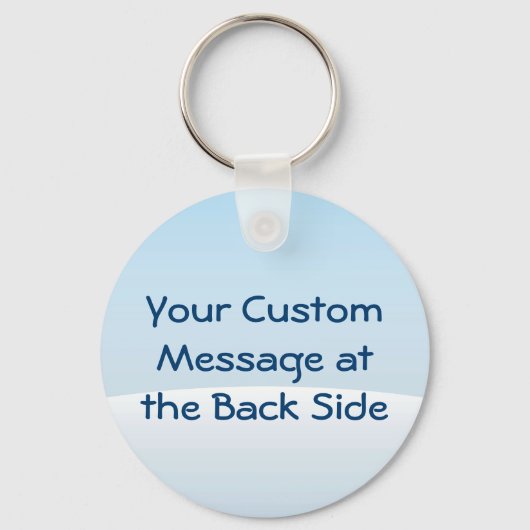 Little Penguin Getting a Snow Ball Keychain Schlüsselanhänger (Rückseite)