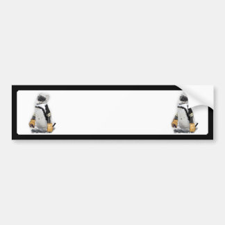 Little Penguin Wearing Hockey Gear Autoaufkleber