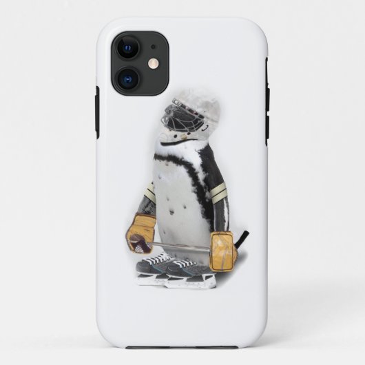 Little Penguin Wearing Hockey Gear Case-Mate iPhone Hülle (Rückseite)