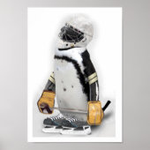 Little Penguin Wearing Hockey Gear Poster (Vorne)