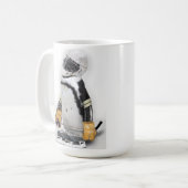 Little Penguin Wearing Hockey Gear Reisebecher (Vorderseite Links)