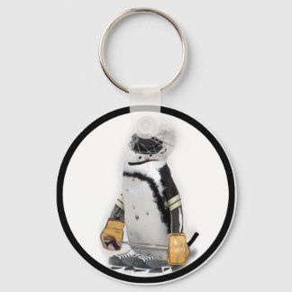 Little Penguin Wearing Hockey Gear Schlüsselanhänger