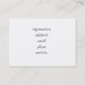 Little Penguin Wearing Hockey Gear Visitenkarte (Rückseite)