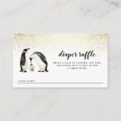 Little Penguin | Winter Baby Dusche Windelwanne Begleitkarte (Vorderseite)