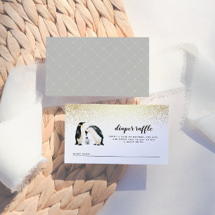 Little Penguin   Winter Baby Dusche Windelwanne Begleitkarte