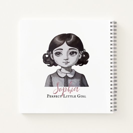 Little Perfect Girl of the Last Century Water Colo Notizblock (Rückseite)