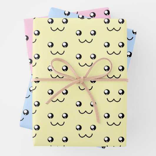 Little Pet Face Wrapping Paper Flat Sheet Set 3 Geschenkpapier Set (Beispiel)
