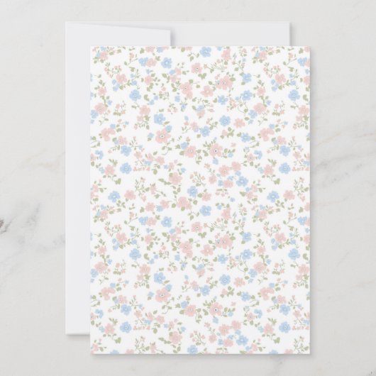 Little Peter Rabbit und Mama Babydusche Einladung (Rückseite)