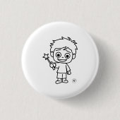 Little Phiri und Zauberstab Button (Vorderseite)