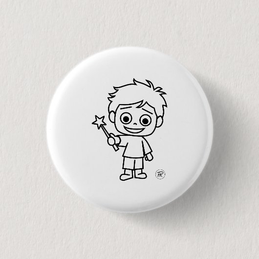Little Phiri und Zauberstab Button (Vorderseite)