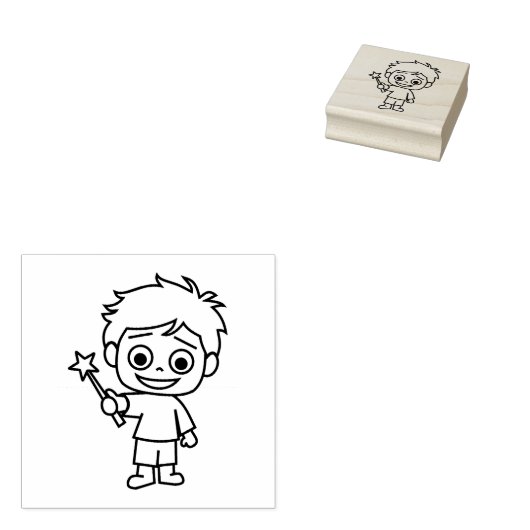 Little Phiri und Zauberstab Gummistempel (Stempel)