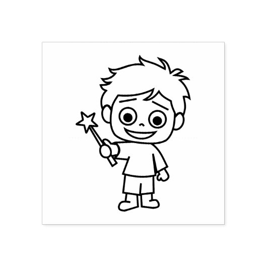 Little Phiri und Zauberstab Gummistempel (Prägung)